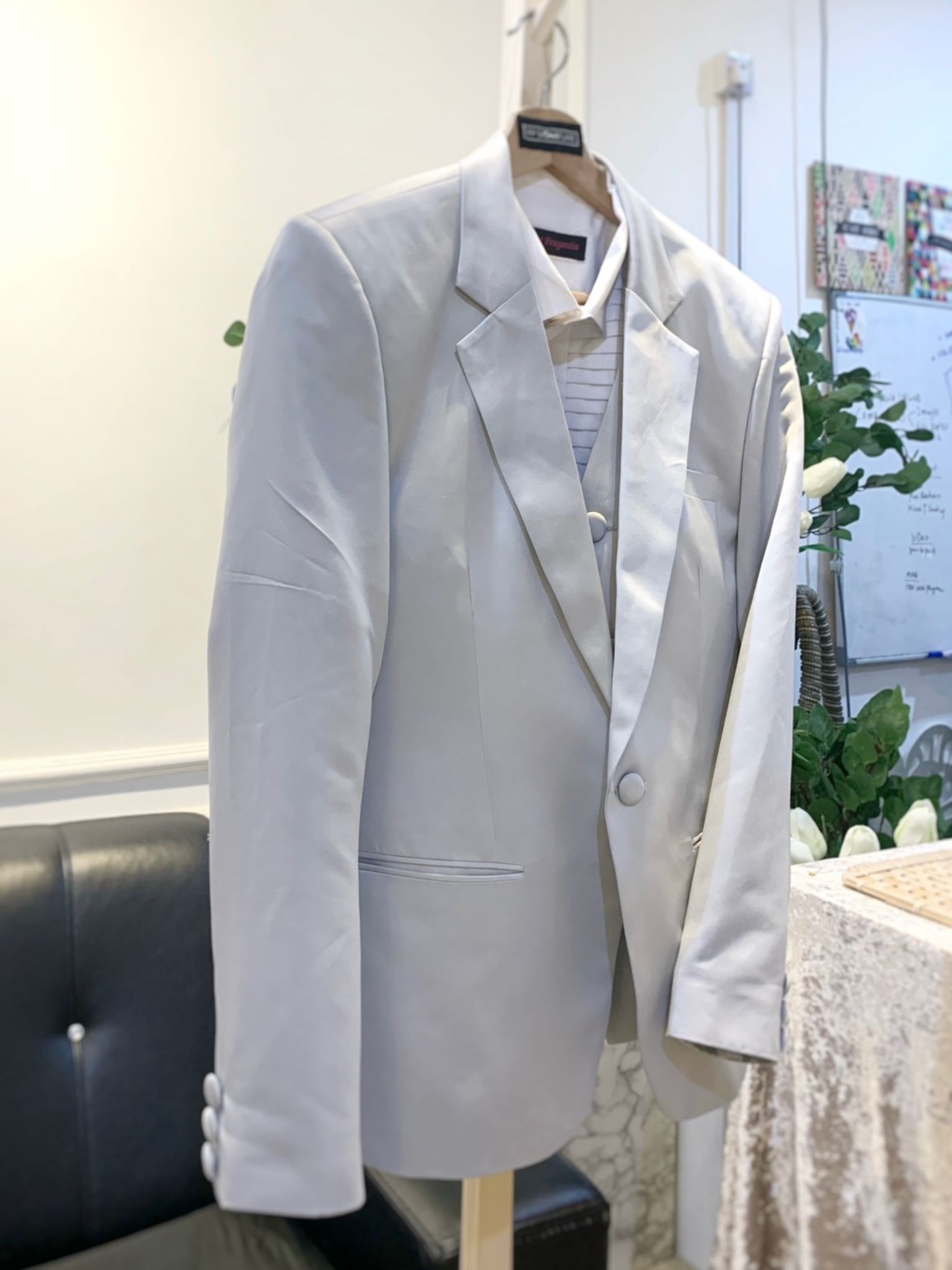 Light Grey 3 Piece Suit with Notch Lapel (LG3)