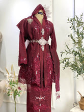 Luxury Maroon Songket Wedding Attire – Traditional Malay Bridal & Groom Set