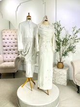 ARABELLE – Baju Nikah Satin Putih Moden-Baju nikah satin putih-Baju pengantin nikah moden