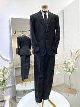 BLACK PITTS-Black 2-Piece Wedding Suit with Notch Lapel-groom suit-custom wedding suit-rent tuxedo-groom suit rental-custom wedding suit design-plus size wedding suits-sewa baju pengantin lelaki-butik baju pengantin lelaki-baju pengantin lelaki moden-baju sanding moden-baju dinner lelaki