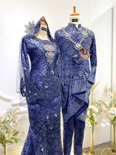 Dress pengantin biru dengan veil-Pakej baju sanding L&P songket-Sewa baju pengantin size petite