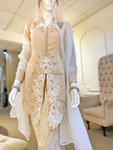 CEMARA - Kurung Kebaya Songket Champagne Beige - Baju Pengantin-Songket Champagne-Songket Beige-Baju Kurung Kebaya-Baju Pengantin Muslimah