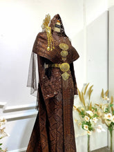 Pakaian Pengantin Songket Dark Brown-Sewa Baju Pengantin CIK SITI WAN KEMBANG-Busana Sanding Warna Coklat Gelap-Songket Pengantin Tradisional Eksklusif-Baju Nikah Songket Coklat Gangsa