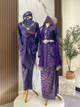 Baju Sanding Dark Purple Songket Kebaya Cik Manggis sewaan PP Signature