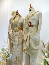 Cindai – Set Baju Pengantin Warna Coklat Emas-Sewa baju pengantin sanding lengkap aksesori-Baju pengantin perempuan kebaya moden