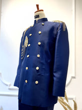 Navy blue captain suit-Malay wedding attire-Navy blue groom suit-Elegant wedding attire-Malay groom attire-Traditional wedding suit-baju sanding lelaki-baju kahwin lelaki-sewa baju kahwin