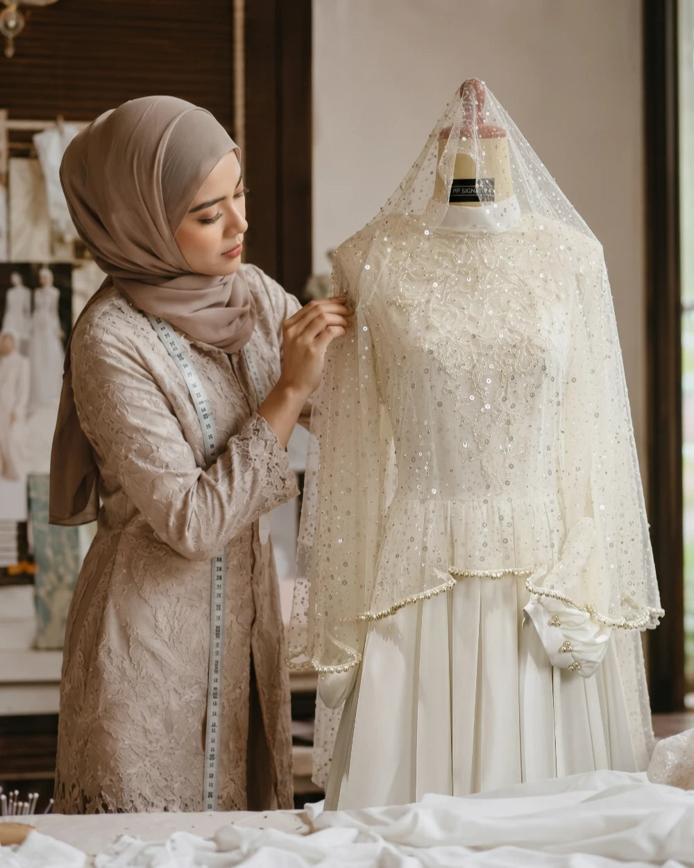 design dress nikah Custom Made Baju Nikah - Tailored Solemnization Dress