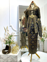 DANG SURIA-Dark Coco Brown Songket Kebaya Moden Wedding Dress with Selempang (Baju Sanding)-baju sanding tradisional-baju sanding moden-baju sanding muslimah-baju pengantin tradisional-baju pengantin moden-baju pengantin muslimah-sewa baju sanding-sewa baju pengantin-butik baju sanding-butik baju pengantin