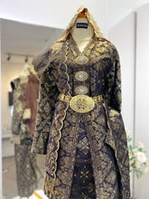 DANG SURIA-Dark Coco Brown Songket Kebaya Moden Wedding Dress with Selempang (Baju Sanding)-baju sanding tradisional-baju sanding moden-baju sanding muslimah-baju pengantin tradisional-baju pengantin moden-baju pengantin muslimah-sewa baju sanding-sewa baju pengantin-butik baju sanding-butik baju pengantin