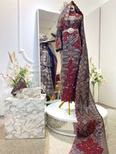 DELIMA-Dark Maroon Songket-2-Piece Wedding Dress-Kelubong Sari Sulam Biku-baju sanding tradisional-baju sanding moden-baju sanding muslimah-baju pengantin tradisional-baju pengantin moden-baju pengantin muslimah-sewa baju sanding-sewa baju pengantin-butik baju sanding-butik baju pengantin