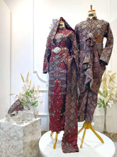 DELIMA-Dark Maroon Songket-2-Piece Wedding Dress-Kelubong Sari Sulam Biku-baju sanding tradisional-baju sanding moden-baju sanding muslimah-baju pengantin tradisional-baju pengantin moden-baju pengantin muslimah-sewa baju sanding-sewa baju pengantin-butik baju sanding-butik baju pengantin