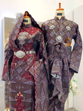 DELIMA-Dark Maroon Songket-2-Piece Wedding Dress-Kelubong Sari Sulam Biku-baju sanding tradisional-baju sanding moden-baju sanding muslimah-baju pengantin tradisional-baju pengantin moden-baju pengantin muslimah-sewa baju sanding-sewa baju pengantin-butik baju sanding-butik baju pengantin
