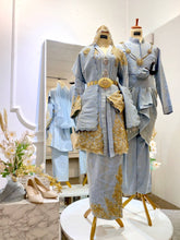 FATIMA - Baby Blue Songket Kebaya with Selempang Wedding Dress (Baju Sanding)