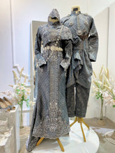 GEMALA SARI - Silver Grey Songket Thai Wedding Dress (Baju Sanding)