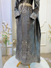 GEMALA SARI - Silver Grey Songket Thai Wedding Dress (Baju Sanding)