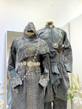 GEMALA SARI - Silver Grey Songket Thai Wedding Dress (Baju Sanding)