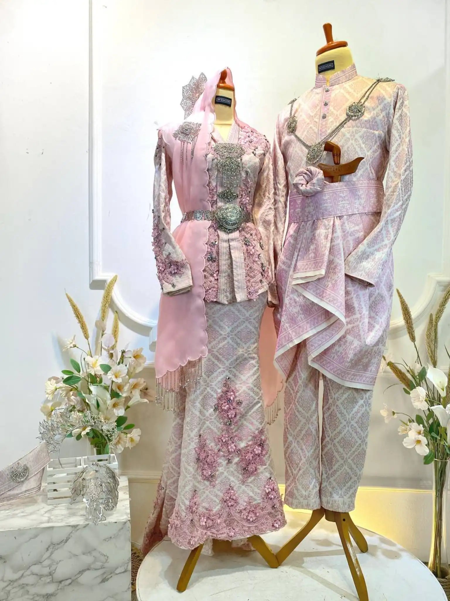 Pink Wedding Dresses for Malay Weddings | Elegance and Modernity PP Signature Bridal Pink Wedding Dresses for Malay Weddings | Elegance and Modernity PP Signature Bridal
