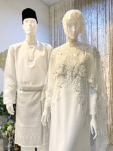 HAWA - Baju Nikah Off White Essential Loose Dress with Detachable Cape-baju nikah-sewa baju nikah-tempah baju nikah