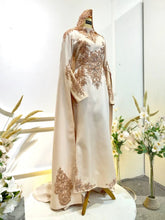 JESLINA - Baju Sanding Peach Champagne Wedding Dress with Long Medieval Sleeve