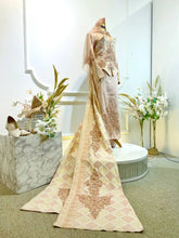 Elegant Baju Sanding Songket-Wedding Dress with Detachable Tail-Baju Pengantin Traditional and Modern-Rent Malay Wedding Attire-Baju Sanding Couple Package