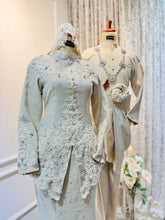 JUWITA - Baju Pengantin Cream Songket Two Piece Dress-Songket cream-baju sanding