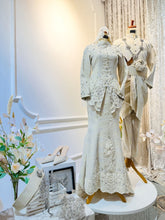 JUWITA - Baju Pengantin Cream Songket Two Piece Dress-Songket cream-baju sanding