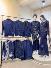 LEESA - Baju Pengantin Navy Blue Duchess Dress with Detachable Trail-baju sanding-baju kahwin