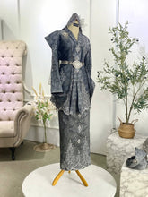 PP Signature Manikam – Traditional Baju Pengantin Songket Silver & Grey