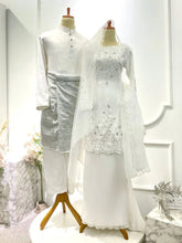 MARDHIAH pakej sewa baju nikah murah off-white kurung moden pleated untuk majlis perkahwinan akad nikah budget-conscious couple