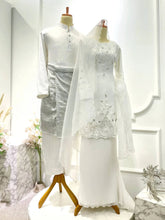 Sewa baju nikah MARDHIAH set baju pengantin perempuan size M dan baju melayu moden size XL original design by PP Signature Kajang-PP SIGNATURE BRIDAL