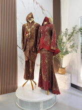 MARIANA - Baju Sanding Maroon Songket Two Piece Peplum Dress