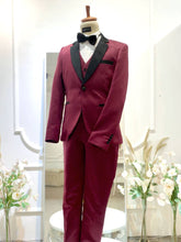 MAROON 1-Maroon 3-Piece Wedding Suit with Black Notch Lapel-groom suit-custom wedding suit-rent tuxedo-groom suit rental-custom wedding suit design-plus size wedding suits-sewa baju pengantin lelaki-butik baju pengantin lelaki-baju pengantin lelaki moden-baju sanding moden-baju dinner lelaki