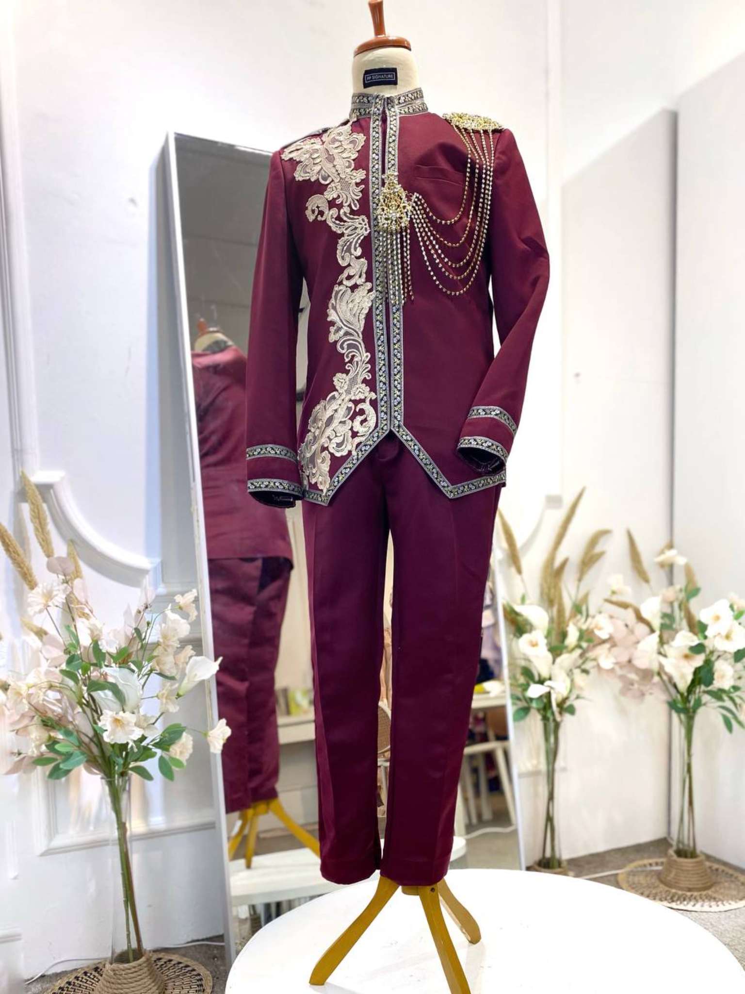 Maroon Prince Coat With Jeans Prince Suit Maroon With Light
