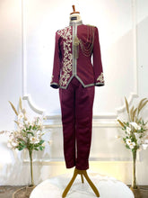 Maroon Prince Suit-Baju Pengantin Lelaki-Wedding Reception Suit-Prince Coat Design-Light Brown Lace Wedding Outfit-Maroon Suit Rental-Baju Sanding-Groom Suit Rental-Traditional Wedding Suit-Maroon and Brown Wedding Attire