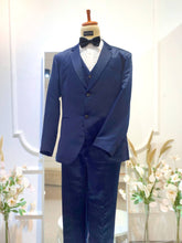 NAVY BLUE 1-Navy Blue 3-Piece Wedding Suit with Notch Lapel-groom suit-custom wedding suit-rent tuxedo-groom suit rental-custom wedding suit design-plus size wedding suits-sewa baju pengantin lelaki-butik baju pengantin lelaki-baju pengantin lelaki moden-baju sanding moden-baju dinner lelaki