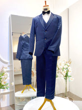 NAVY BLUE 1-Navy Blue 3-Piece Wedding Suit with Notch Lapel-groom suit-custom wedding suit-rent tuxedo-groom suit rental-custom wedding suit design-plus size wedding suits-sewa baju pengantin lelaki-butik baju pengantin lelaki-baju pengantin lelaki moden-baju sanding moden-baju dinner lelaki