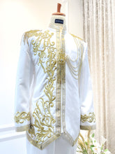 OFF WHITE GOLD 1 - Prince Suit Off-White Duchess with Gold Embroidery (Baju Pengantin Lelaki)