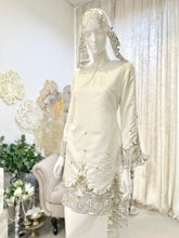 ORKED - Baju Nikah Cream Essential Duchess Kurung Moden with selempang -akad nikah-sewa baju nikah