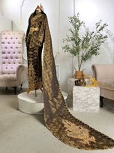 Baju Sanding Songket Black & Gold-Traditional Malay Wedding Attire-Kot Raihan Groom Suit in Black-Black & Gold Baju Pengantin-Keradung Sari Bridal Dress