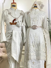 Baju Sanding Putih Aksesori Lengkap-Koleksi Baju Sanding Warna Neutral-Busana Majlis Sanding Putih Eksklusif