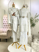 Busana Sanding Tradisional Songket 2D-Pakej Baju Pengantin L&P Warna Putih-Kot Raihan Lelaki Sanding Songket