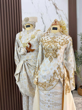 Set baju sanding songket 3D saiz L original design by PP Signature Kajang dengan perincian selempang sulam biku yang mewah dan elegan