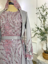 Baju Sanding Couple-Baju Pengantin Moden-Wedding Dress with Cape-Suit Pengantin Lelaki-Sequin Lace Wedding Gown-Malay Wedding Suit-Tuxedo for Malay Wedding-Kot Raihan Pengantin
Silver Grey Wedding Outfit-Elegant Malay Wedding Attire