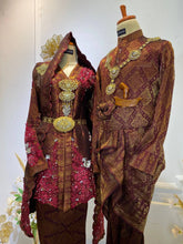 Baju Pengantin Kebaya Sulam Songket-Kot Raihan Lelaki Sanding Tradisional-Gaun Sanding Songket Warna Merah