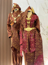 Baju sanding kebaya selempang sulam songket 2D detail close-up PP Signature