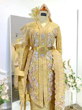 Sewa Baju Pengantin Warna Pastel Lembut-Dress pengantin pastel moden-Pakej sanding sedondon peach