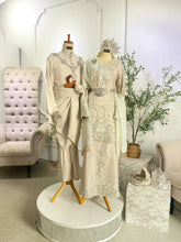 Baju pengantin warna pastel-Busana akad nikah elegan-Baju sanding tradisional moden-Baju sanding lembut untuk majlis siang
