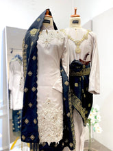 Color: Light Brown Champagne, Black  Design: Kurung Moden with selempang | Baju Melayu teluk belanga  Material: Shantung, Songket tabur