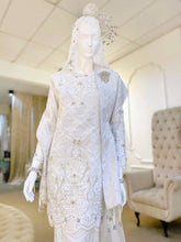 A stunning off-white songket kurung baju pengantin, perfect for a traditional Malay wedding. Baju pengantin-Songket-Malay wedding-Traditional wedding-Songket Off white-Malay Wedding dress-Wedding attire