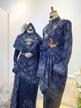 Baju Sanding Songket Navy Blue – Pakej Sewaan Pengantin Eksklusif